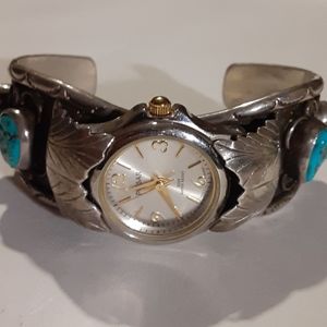 Vintage Silver Cuff Watch Navajo